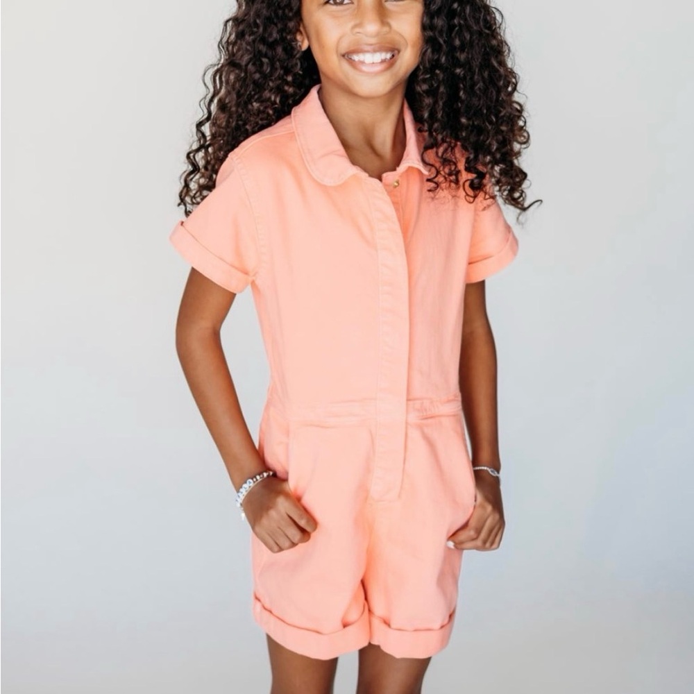 Mini Boden Peach Kids Jumpsuit